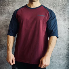 REMERA RANGLAN PREMIUM 4REAL BORDEAUX+BLUE - comprar online