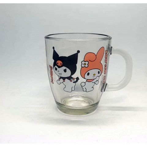 Taza Vidrio Baja - Kuromi y My Melody