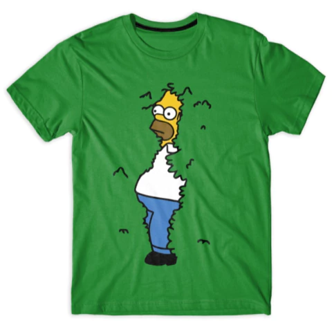 Remera Homero Arbustos (S127) Talle M