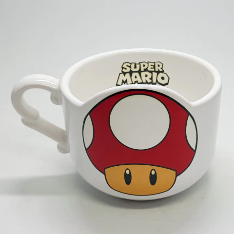 Taza Reborde Mario Hongo Rojo