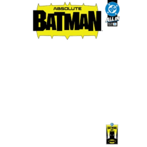 Batman Day 2025: Absolute Batman Special Edition Vol 1 #1 Blank Cover