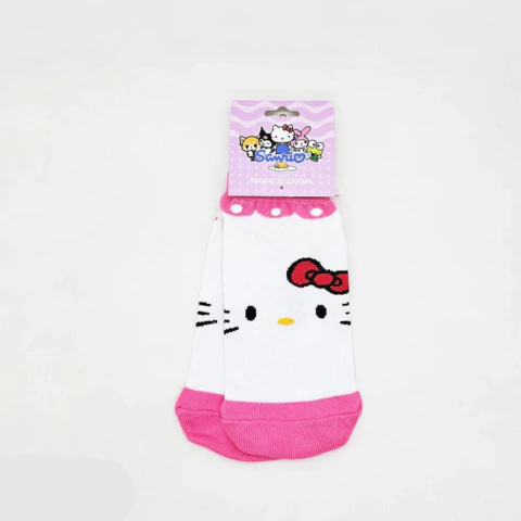 Medias Soquetes Kitty Blancas