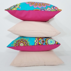 Pack estampado Mandalas turquesa y rosa - comprar online