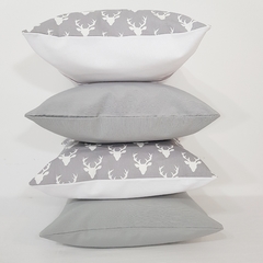 Pack gris estampado y liso - comprar online