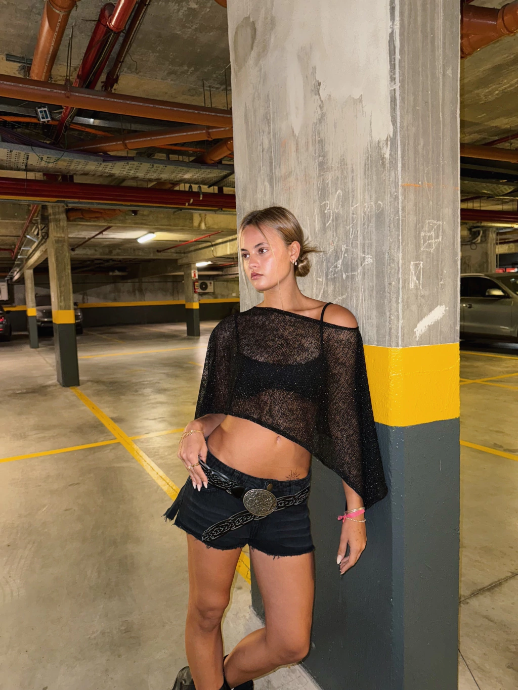 Capa Lemon Lurex Negro