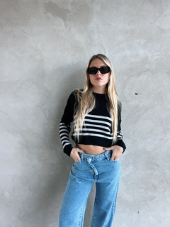 Imagen de Sweater Stripes Negro