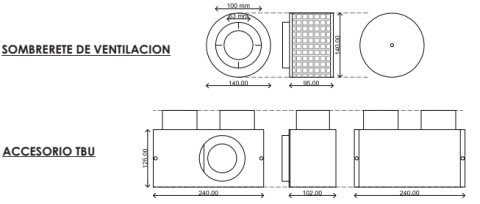 ACC VENTILACION COMPLETO CALEFACTORES CLOVER TB 600/1000/1500/2000