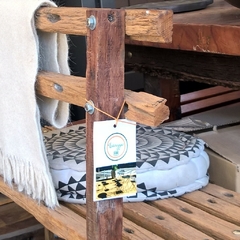 Banco Estilo Rústico de Madera Recuperada con respaldo