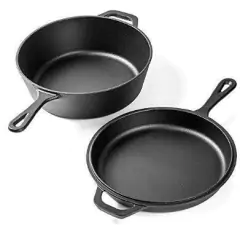 Dutch Oven Doble Mango 2 en 1 + Olla tipo dutch 24 Ldr - Loderaggio