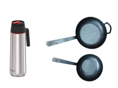 Set sartenes de acero 20/25 Loderaggio + termo tramontina PROMO