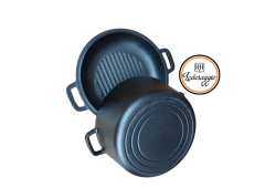 Set Olla tipo Dutch de hierro 6 Lts + Olla fuente grill - Loderaggio