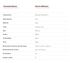 Horno Leña Bosca Nahuén - comprar online