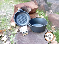 Set Olla tipo Dutch de hierro 6 Lts + Olla fuente grill - tienda online