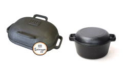 Set Olla tipo Dutch de hierro 6 Lts + Olla fuente grill en internet
