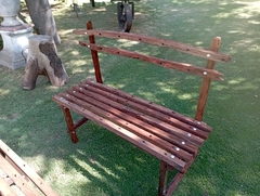 Banco Estilo Rústico de Madera Recuperada con respaldo en internet