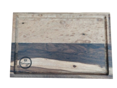 Set Tabla Artesanal Guayubira 20x30x2 C/cubiertos parrilleros + sarten 25 - tienda online