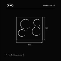 Anafe Vitrocerámico IV Zonas de TST - Loderaggio