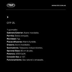 Parrilla a Gas CFP 35 de TST en internet