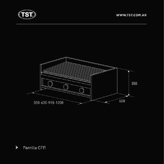 Parrilla a Gas CFP 35 de TST - Loderaggio