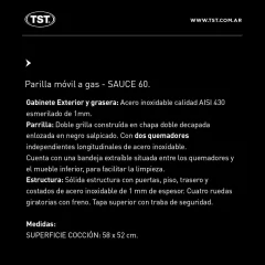 Parrilla Móvil a Gas Sauce 60 de TST en internet
