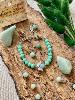 pulsera arcangel Rafael cristales amazonita
