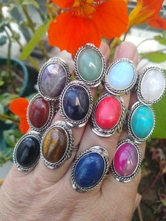 Anillo piedra oval grande en internet