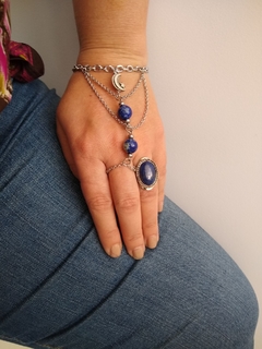 pulsera luna lapislázuli