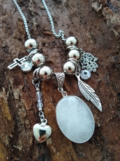 Collar "soy esperanza" Cuarzo blanco