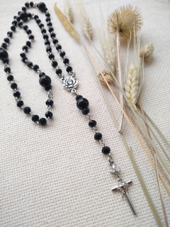 rosario protección obsidiana