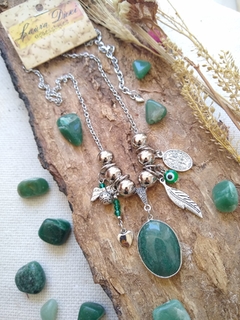 Collar Arcangel Rafael cuarzo verde - comprar online