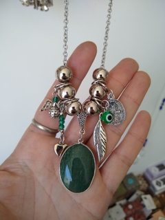 Collar Arcangel Rafael cuarzo verde