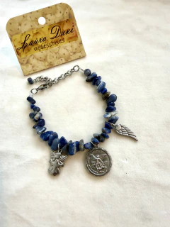 Pulsera protección Arcángel miguel escallas sodalita - comprar online