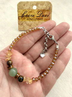 pulsera suerte y abundancia escallas bolitas y ruedita
