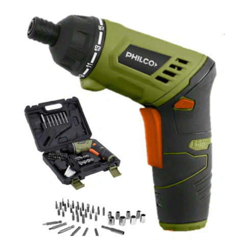 Atornillador Inalambrico Philco Di331P 3.6v 210rpm + Accesorios