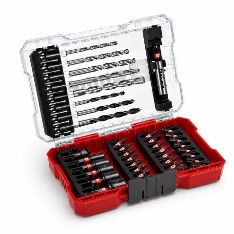 Kit Mechas Puntas Madera Metal 39 Piezas Einhell