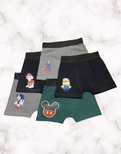 BOXER DE NENE PERSONAJE PACK X 3 - tienda online