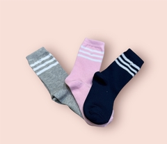 Medias de algodón pack x 3