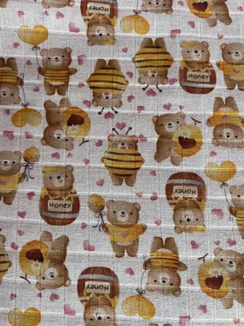 FRALDA URSO POTE DE MEL- 50 CM