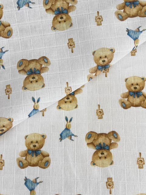 FRALDA URSO LAÇO AZUL- 50CM - comprar online