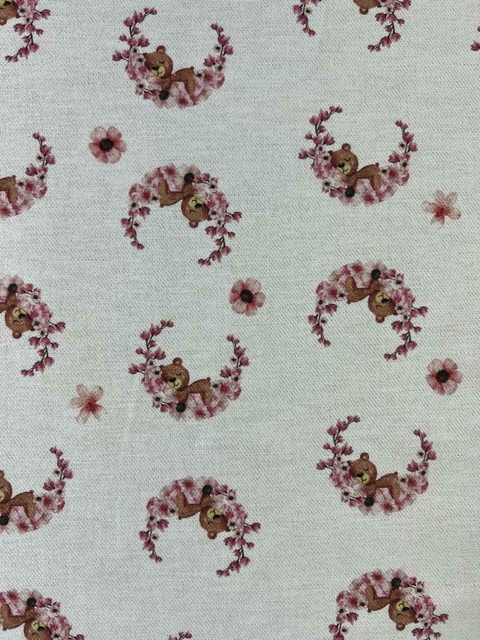 FLANELA URSO LUA DE FLORES - comprar online