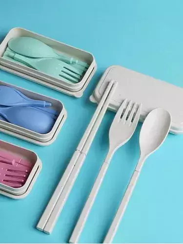 Cubiertos Desmontables de Fibra de Trigo