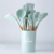 OUTLET LEER DESCRIPCIÓN Set X12 Utensilios de Silicona con Mango de Madera Verde Agua - comprar online