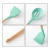 Kit x12 Utensilios De Cocina Mango Madera Punta Silicona - Tienda Geko