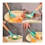 Imagen de Kit x12 Utensilios De Cocina Mango Madera Punta Silicona