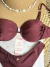 BIQUINI MEIA TAÇA CAPRI CALCINHA SEMI FIO MARSALA