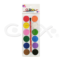 Acuarelas CBX - Paleta rectangular