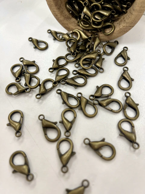 Mosquetones bronce viejo 20mm, por unidad