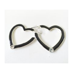 colgante corazón negro (ABP6)