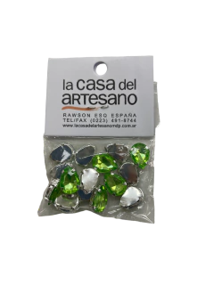 Gemas engarzadas (Gota 10x6) - La Casa del Artesano MDQ