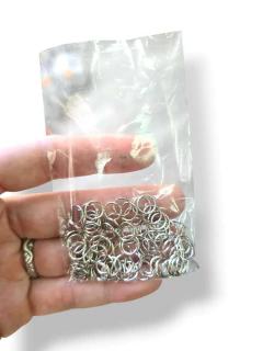 Argollas 8mm niqueladas por 10 gramos - comprar online